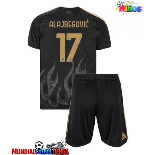 Camiseta Juventus Kerim Alajbegovic #17 Tercera Equipación Replica 2026-27 para niños mangas cortas (+ Pantalones cortos)